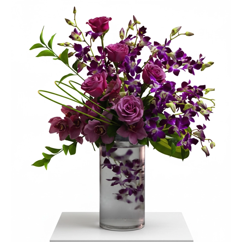 Lavish Purple Orchid - Flower Arrangement